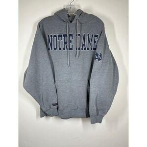 Jansport Notre‎ Dame Fighting Irish Gray Hoodie Sweatshirt Men's XL Spellout